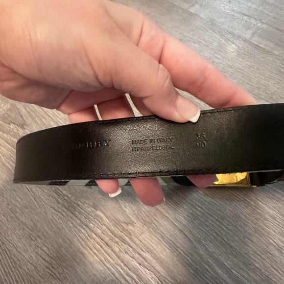 Burberry London Exploded Check Pattern Canvas Belt Size 36 - Picture 3 of 10